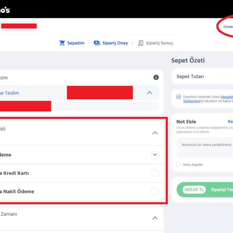 Domino's Cüzdan İle Ödeme Seçeneği Kaldırıldı, Ödeme Yapamıyorum