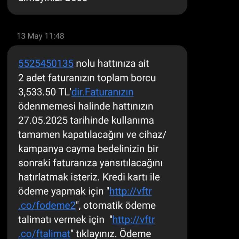 Vodafone Borç Takibi Sırasında Saygısız Ve Tehditkar İletişim