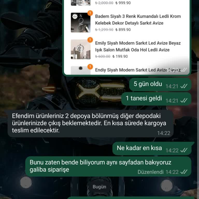 Siparişim Parçalara Bölündü, Ürünler Eksik Teslim Edildi