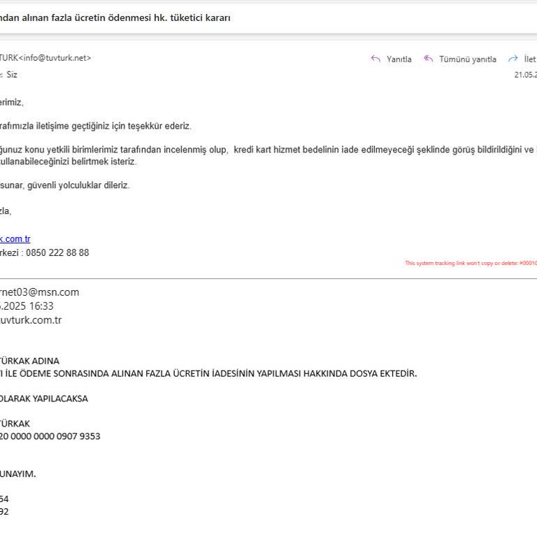 Tüvtürk, Kanuni İade Kararına Rağmen Komisyon Ücretini Geri Ödemiyor