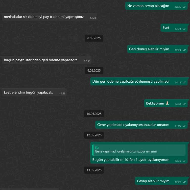 Sipariş Sürecinde Bilgilendirme Ve İade Sorunu Yaşadım