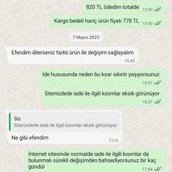 İade Talebimde Sürekli Oyalama Ve Geç Dönüşler Yaşıyorum