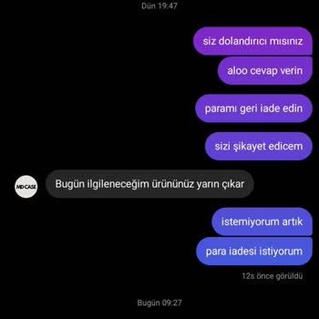 Sipariş Verdiğim Telefon Kılıfları 20 Gündür Teslim Edilmedi Ve Mesajlarıma Cevap Verilmiyor
