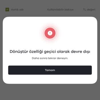 Paribu'da Dönüştürme İşlemi Sürekli Hata Veriyor, Sorun Çözülmüyor