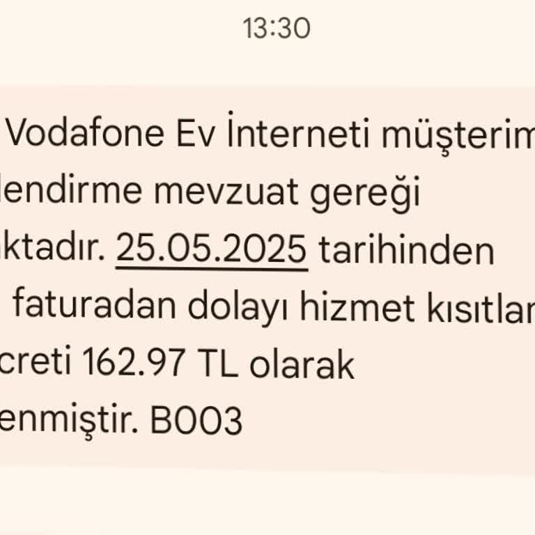 Vodafone Müşteri Hizmetlerine Ulaşılamıyor Ve Ücret Artışı Bilgilendirmesi