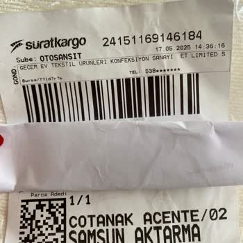 Sürat Kargo Ordu Çotanak Şubesinde Yaşadığım Olumsuz Müşteri Deneyimi