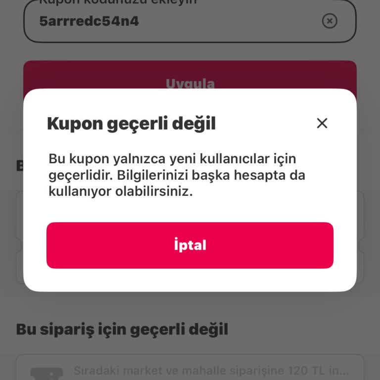 Yemeksepeti Kuponlarında Sürekli Karşılaşılan Kullanım Sorunları