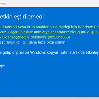 Satın Aldığım Windows 11 Pro Anahtarı Kopya Çıktı, Etkinleştirme Yapılamıyor