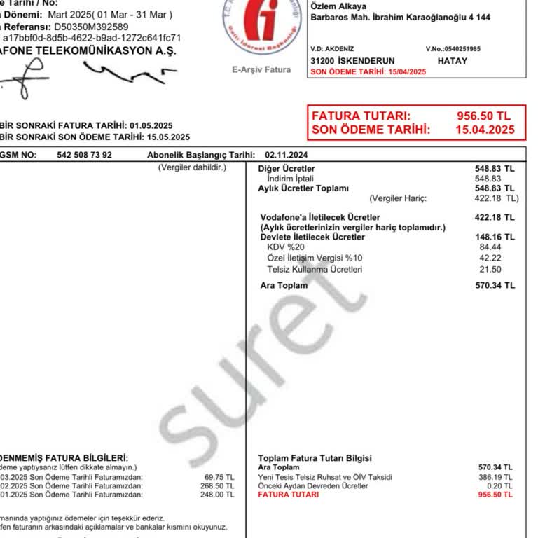 Haksız Ek Ücretler Ve Tehditkâr Mesajlar