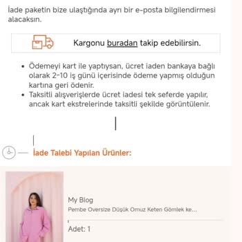 Kusurlu Ürünün İadesi Kabul Edilmedi, Ürün Tekrar Gönderildi