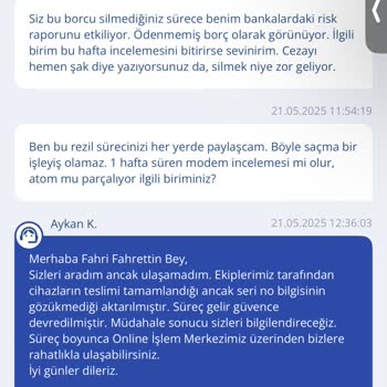 Modem İadesi Sonrası Haksız Ceza Ve Çözülmeyen Sorunlar