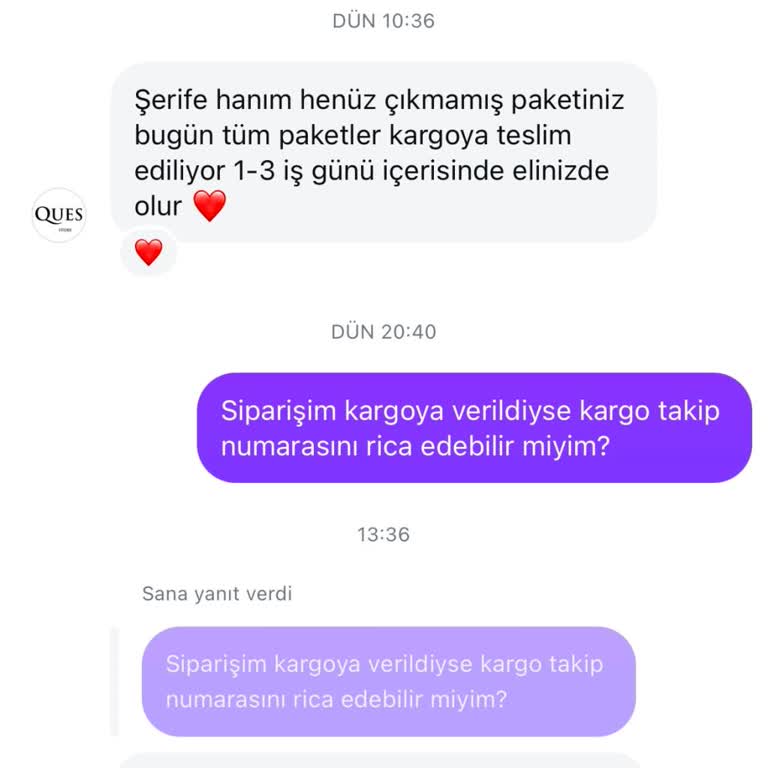 Hamile Halimle Ques Store Siparişim 10 Gündür Kargoya Verilmedi Paramı Geri İstiyorum