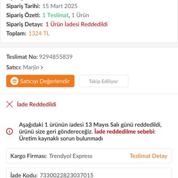 Satın Aldığım Terliğin Kusurlu Çıkması Ve İade Sürecinde Yaşadığım Mağduriyet