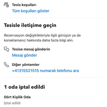 İptal Edilen Rezervasyonun Ücreti İade Edilmedi, Müşteri Hizmetleri Yanıtsız