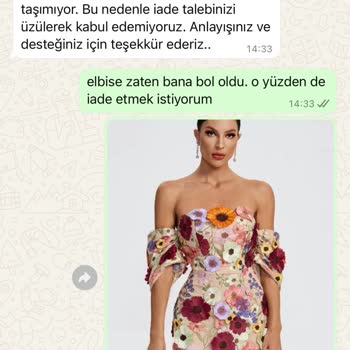 Yanlış Ve Büyük Elbise İade Edilmedi Param Boşa Gitti