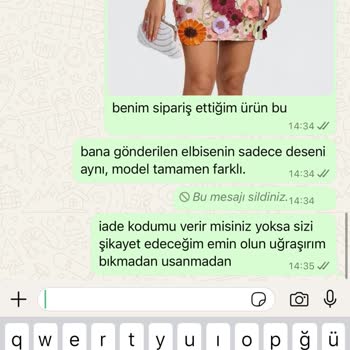 Yanlış Ve Büyük Elbise İade Edilmedi Param Boşa Gitti