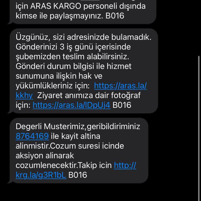 Aras Kargo Teslimatında Yaşanan Sorunlar