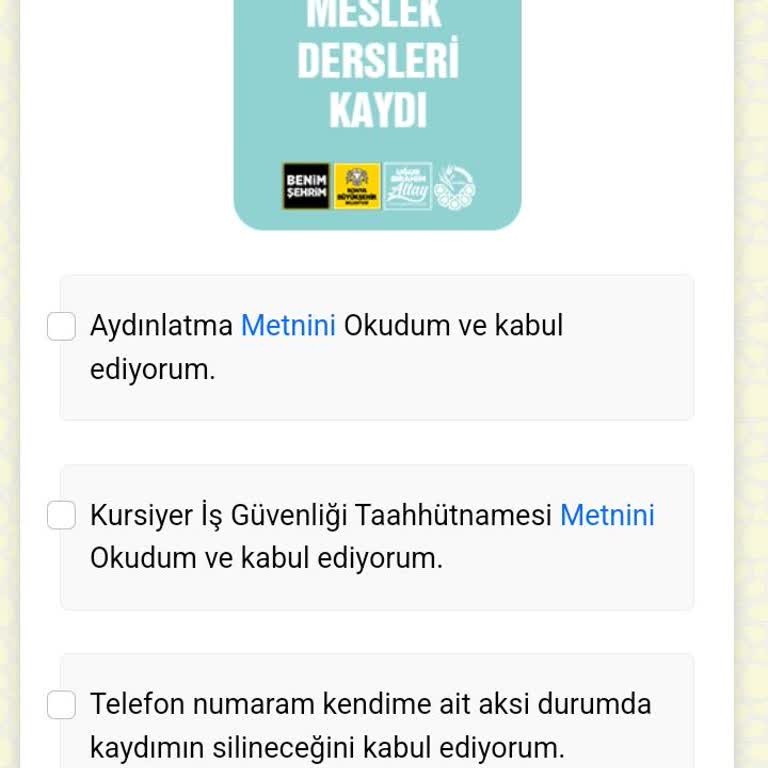 Sağlık Nedeniyle Katılamadığım Kurs Kaydım Nedeniyle Yeni Kayıt Yaptıramıyorum