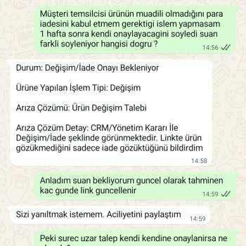 Servis Sonrası Hasarlı Ürün Ve Yetersiz Çözüm Nedeniyle Mağduriyet
