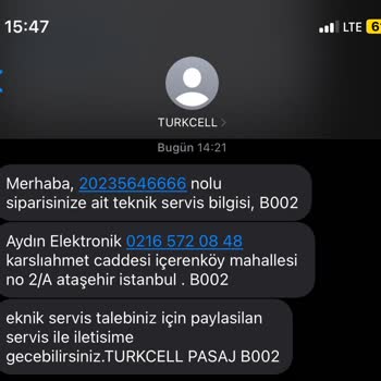 Turkcell Pasaj'dan Aldığım Ürünün Teknik Servis Sürecinde Yaşanan Belirsizlik