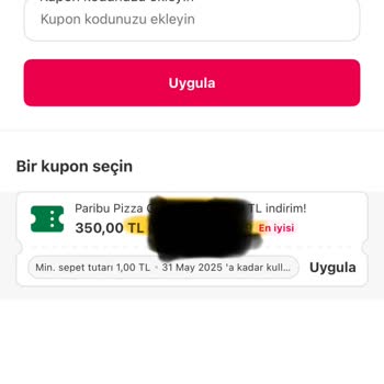 Yemeksepeti'nde Paribu Pizza Günü Kuponu Sorunu