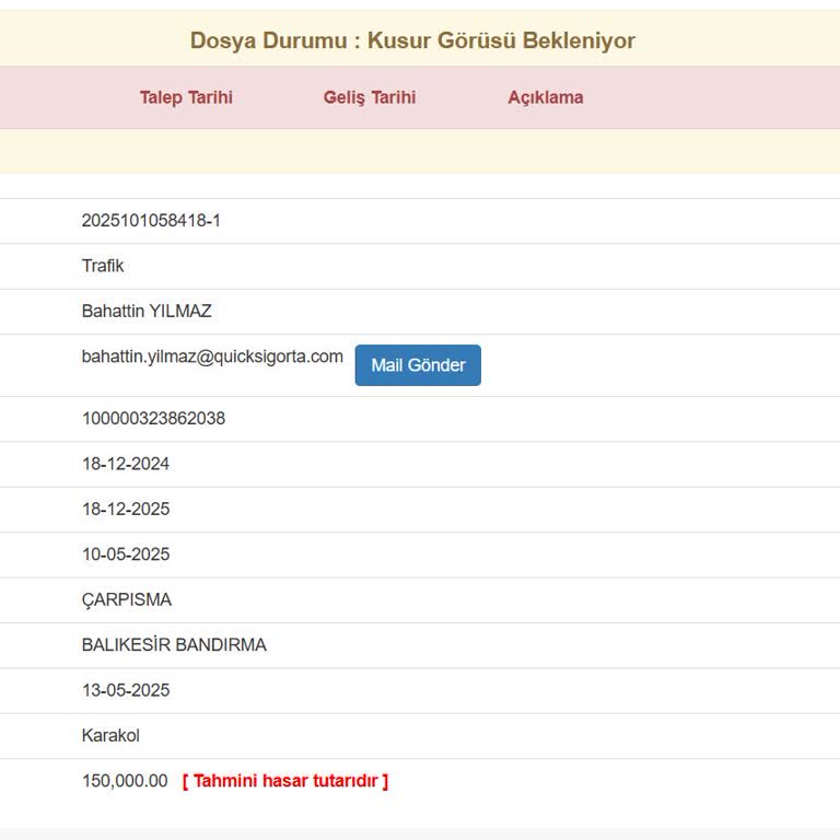 Quick Sigorta'nın Kusur Onayı Gecikmesi Ve İlgisiz Müşteri Hizmetleri