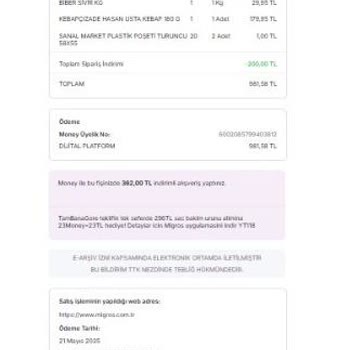 Kampanya Koşulları Sağlanmasına Rağmen Money Puanım Yüklenmedi