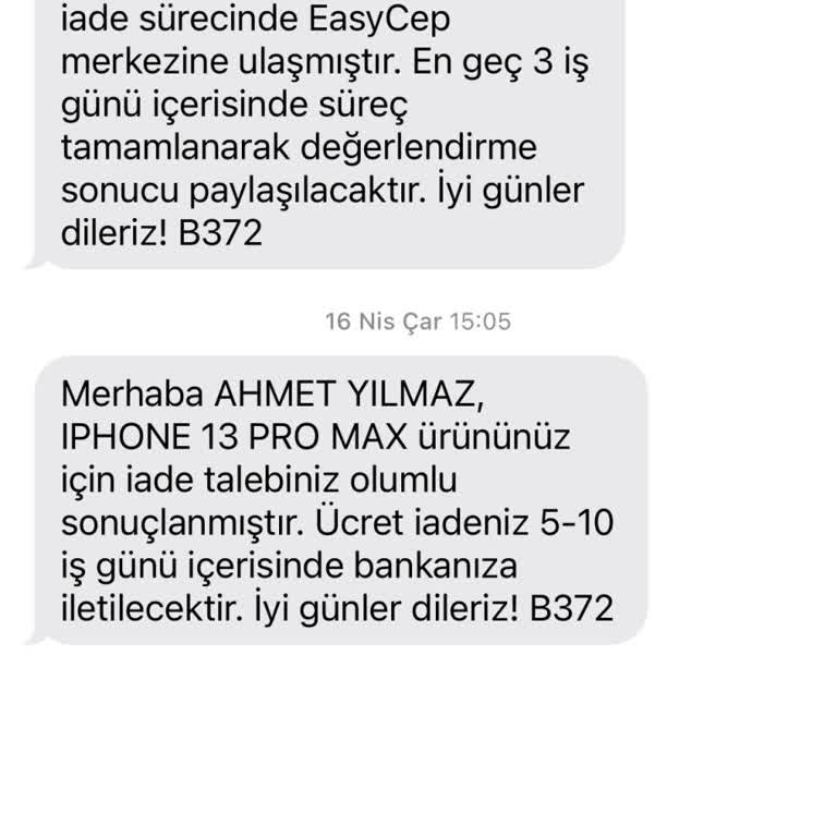EasyCep İade Sürecinde Bir Aydır Çözüm Yok