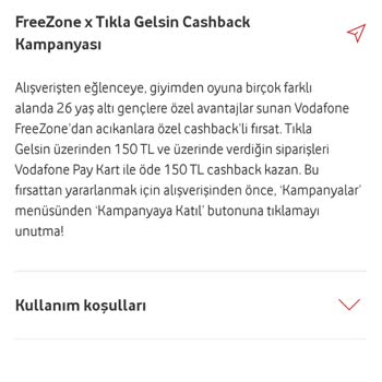FreeZone Kampanya İadem Yatmadı