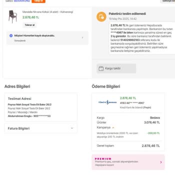 Siparişim Bilgi Verilmeden İptal Edildi, Fiyat Farkı Talep Ediliyor!