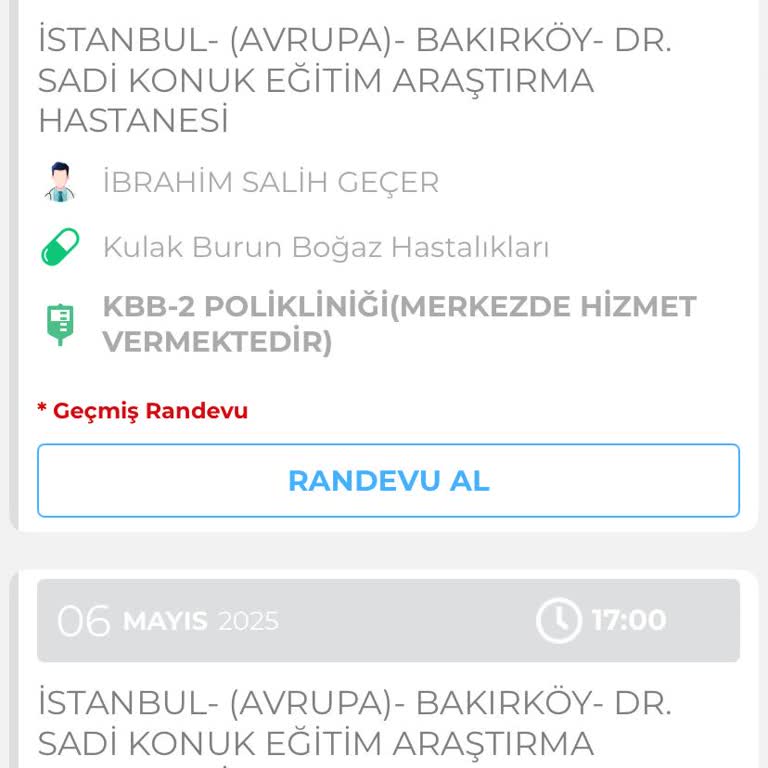 Randevu Saati Ve Bilgilendirme Sorunu Yaşadım
