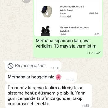 Siparişim Teslim Edilmedi İletişimde Sorun Yaşıyorum