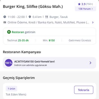 Getir'de Kampanya Koşulları Yanıltıcı Ve Açıkça Belirtilmiyor