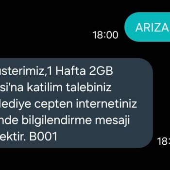 Sürekli Yaşanan İnternet Kesintisi Ve Verilmeyen Hediye 2GB