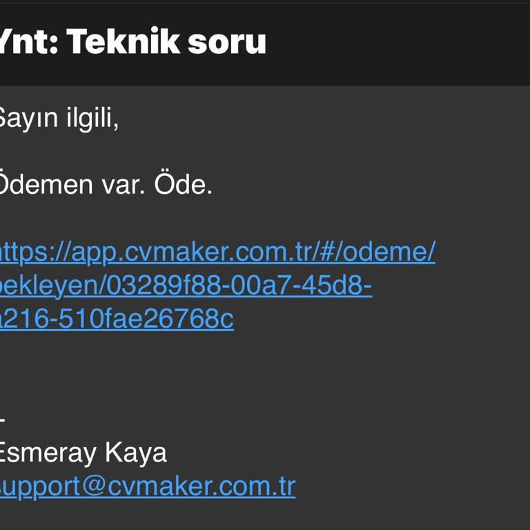 CV Maker Sitesinden Bilgim Dışında Üyelik Ücreti Ve İlgisiz Müşteri Hizmeti