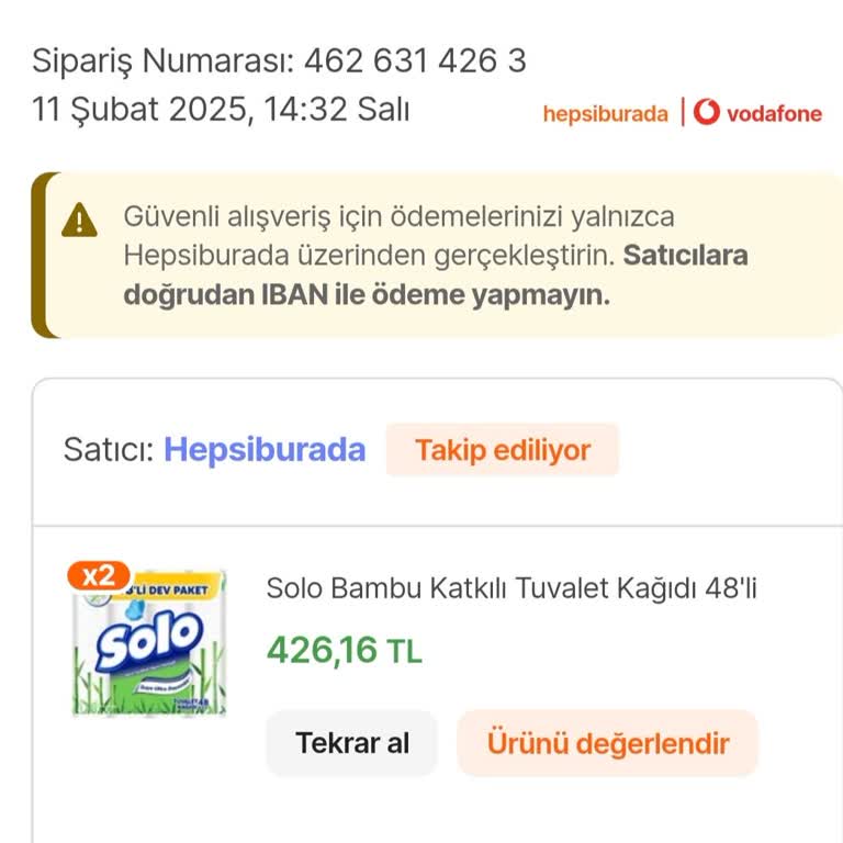 Hepsiburada Aldığım Tuvalet Kağıdı Beklentimi Karşılamadı, Müşteri Hizmetleri Yetersiz Kaldı