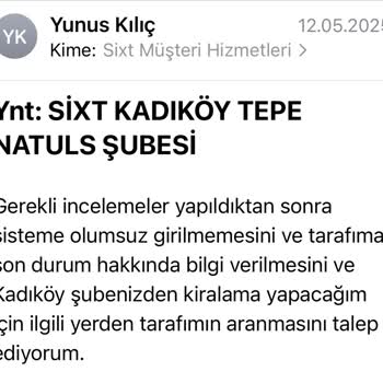 Sixt Firmasında Haksız Kara Liste Ve İlgisiz Müşteri Hizmetleri Deneyimi