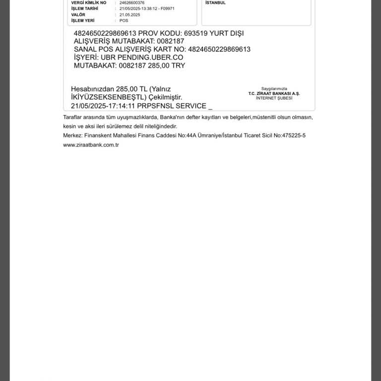 Uber'de İptal Edilen Yolculuk İçin Ücret Alınması Ve İade Sorunu