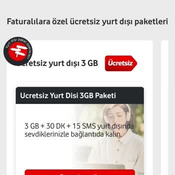 Vodafone'un Ücretsiz Yurt Dışı Paketi Kampanyası Gerçekten Ücretsiz Değil