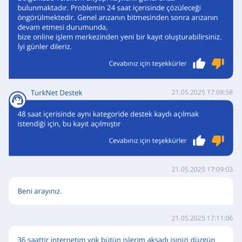 TurkNet Mağduriyetiyle İki Gündür İnternetsiz Kaldım