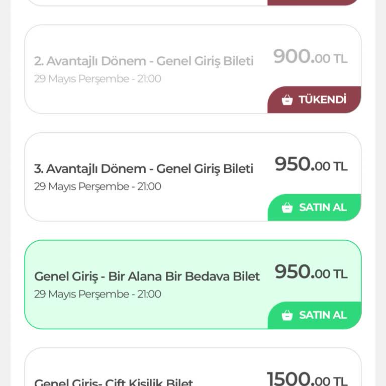 Konser Bileti Fiyatı Düşüşü Nedeniyle Mağduriyet Ve İade Talebi