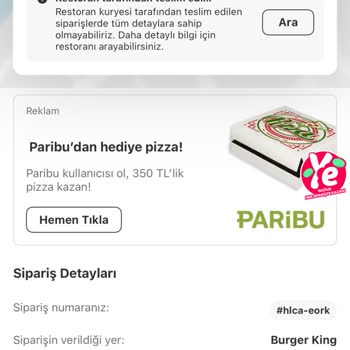 Yemeksepeti Burger King Siparişlerinde Sürekli Gecikme Ve İptal Sorunu