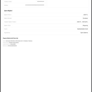 600 TL E-pin Teslim Edilmedi İade De Yapılmıyor