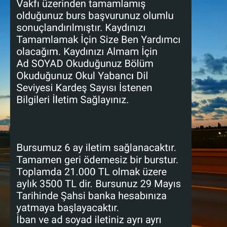 Sahte Burs Başvurusu İle Kişisel Bilgilerim İstendi