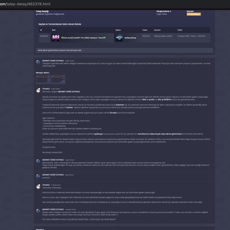 Aracılık Platformunda Satıcıya Ulaşılamıyor, Destek Cevap Vermiyor
