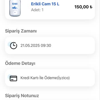 Erikli Uygulamasından Sipariş Edilen Su Geç Ve Farklı Marka Olarak Teslim Edildi