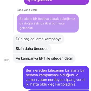 Bir Alana Bir Bedava Kampanyasında Eksik Ürün Ve Gecikmeli Teslimat