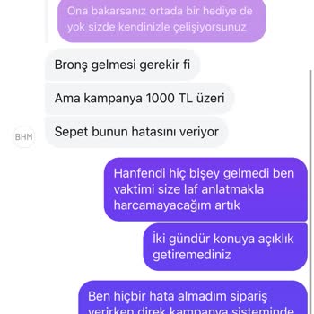 Bir Alana Bir Bedava Kampanyasında Eksik Ürün Ve Gecikmeli Teslimat