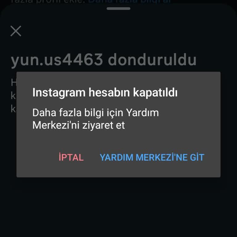 Haksız Yere Dondurulan Instagram Hesabımın Açılması İçin Yardım Talebi