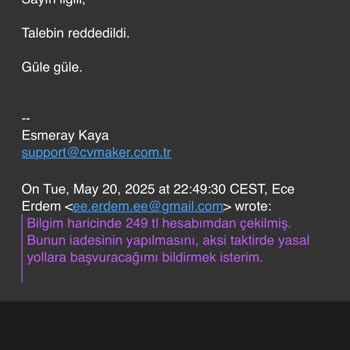Onayım Olmadan Para Çekildi Ve İade Talebim Kaba Bir Şekilde Reddedildi